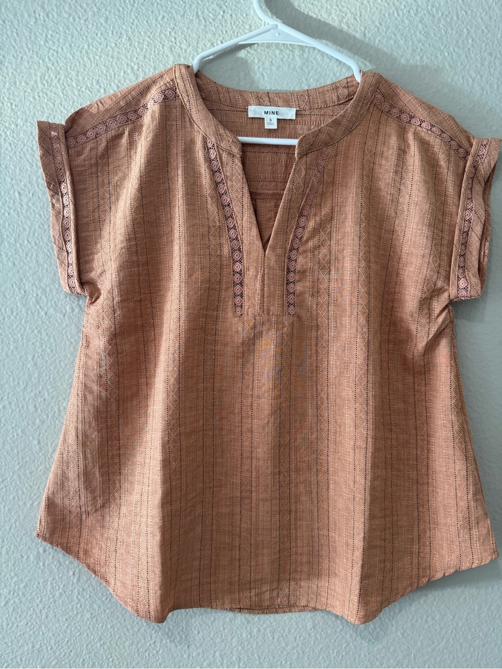MINE Rustic Terracotta Short Sleeve Tunic Top